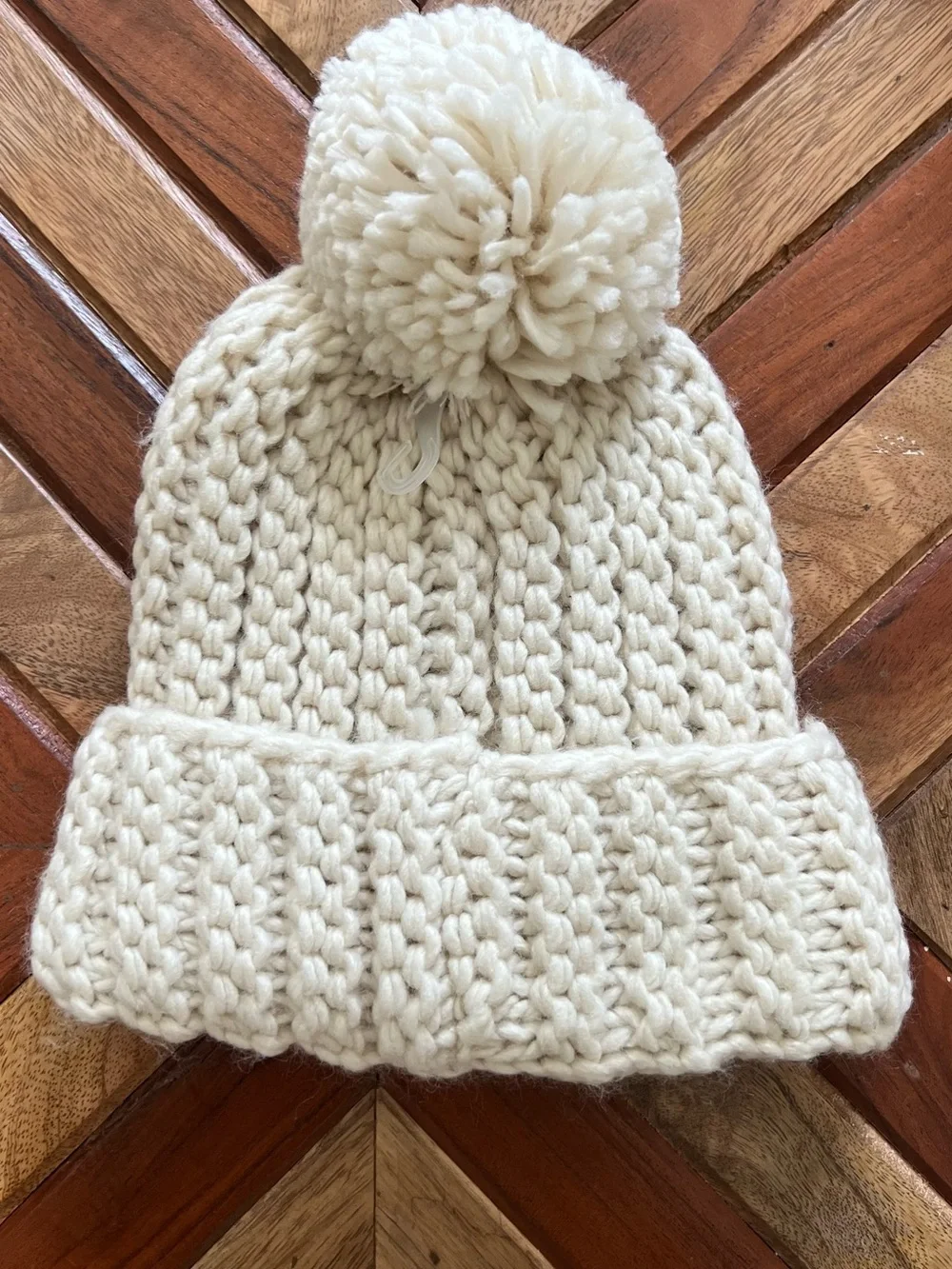 Bluey Kids Cream Pom Pom Knit Hat